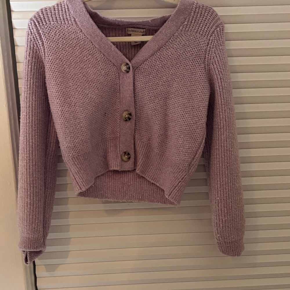Sincerely Jules Mauve Knit Cardigan